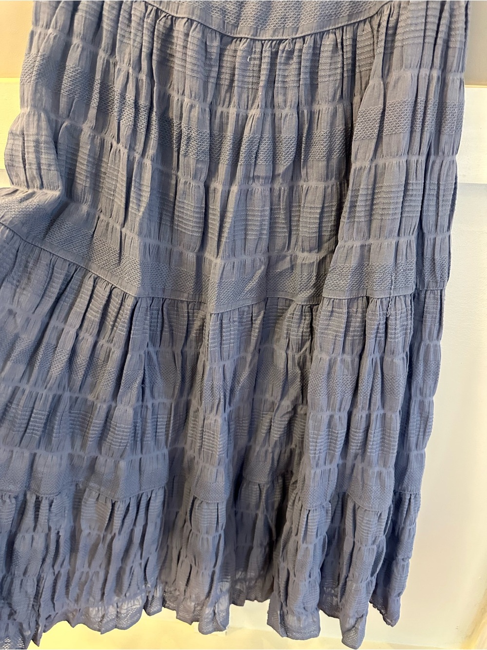 Max Studio Women’s Textured Flowing Midi Skirt - Slate Blue size M - Picture 3 of 10